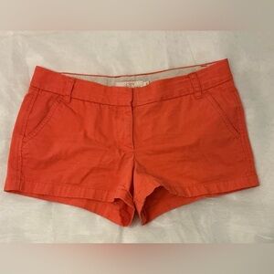 J. Crew Orange Bermuda Shorts Vibrant Cotton Blend